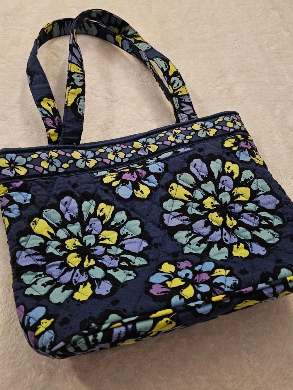 Quilted Floral Vera Bradley Tote Bag